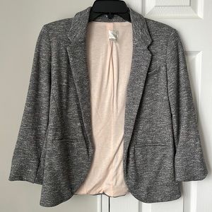 LC Lauren Conrad Gray 3/4 Sleeve Blazer